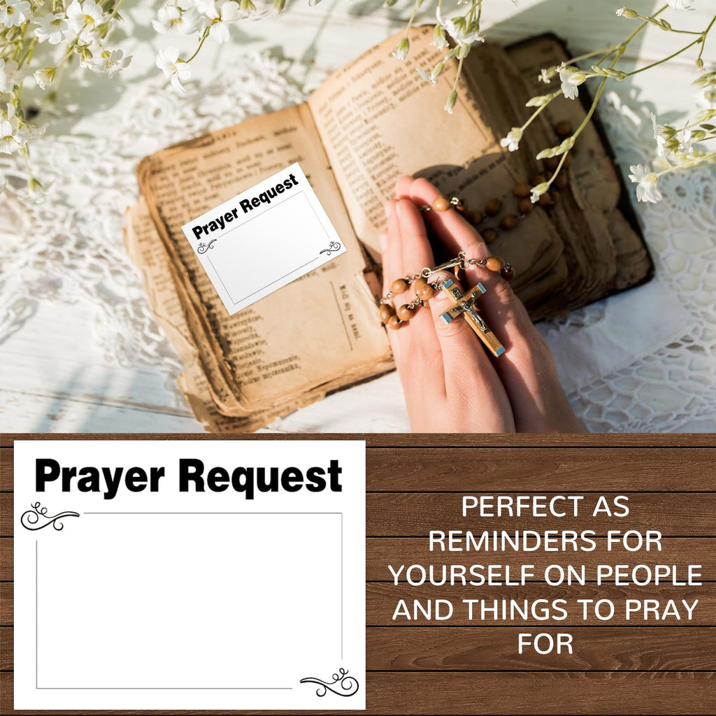 Prayer Request Box with 100 Pcs Prayer Cards, Wooden, Rustic