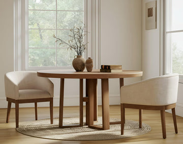 Beige Dining Chairs Set of 2 Mid-Century Modern Dining Chairs