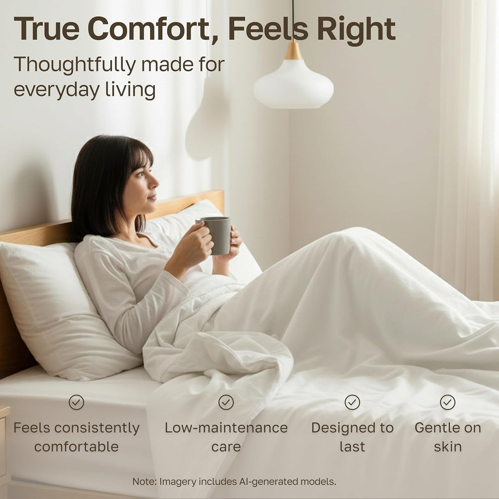 Soft 100% Cotton Sheet Set, 400 TC Good Housekeeping Award Winner, Silky Smooth Sateen Weave with Deep Pockets