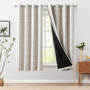 Boho Blackout Curtains (Set of 2 Panels) Living Room