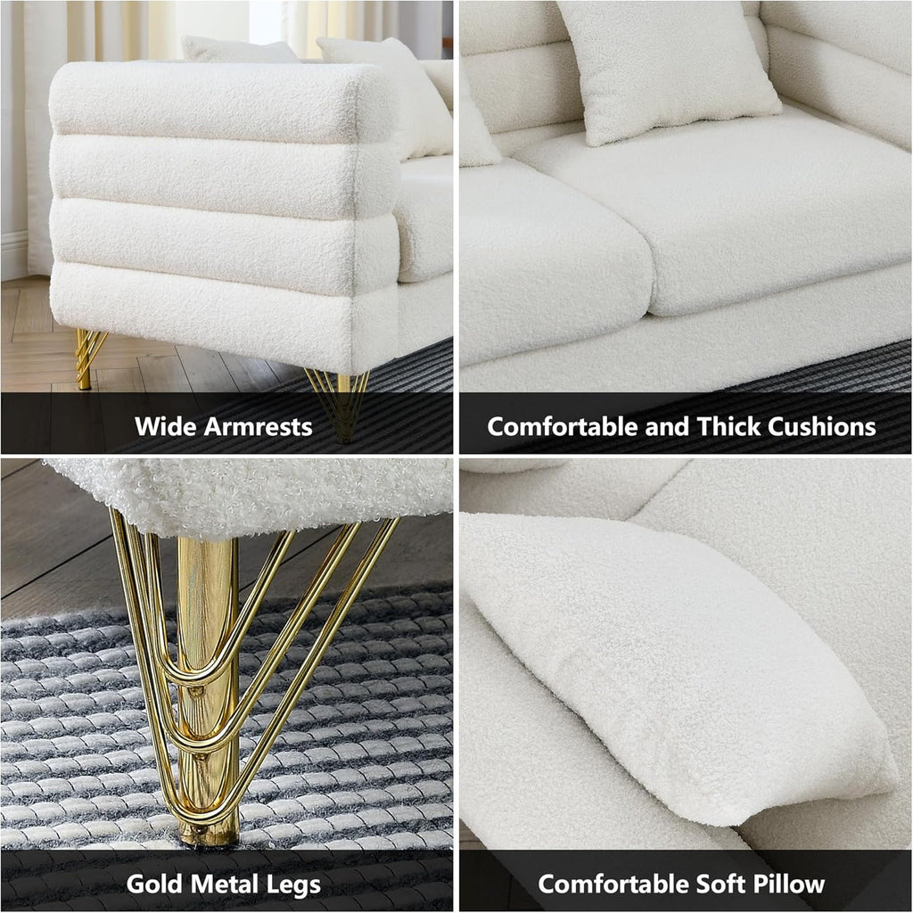 Luxury Teddy Sofa Set for Living Room, Modern Decor Furniture Sectional Sofa
