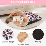 Cat Bed Cave Sleeping Bag, Soft Plush Cats Sack, Cat Beds for Indoor Cats, Self-Warming Cozy Pet Nest Mat 23.6" x 22"