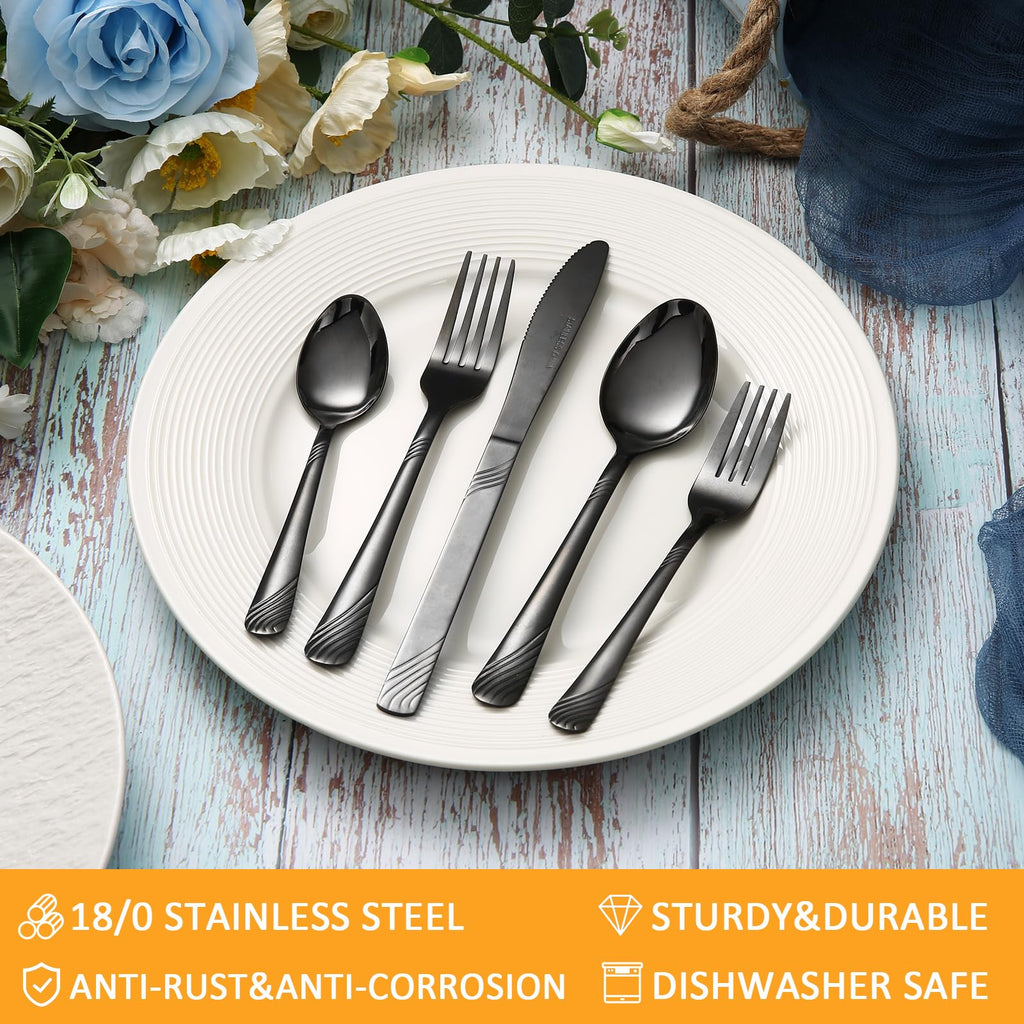 48pcs Silverware set, Stainless Steel Tableware Set service for 8, Durable, Modern, Flatware Set Perfect for