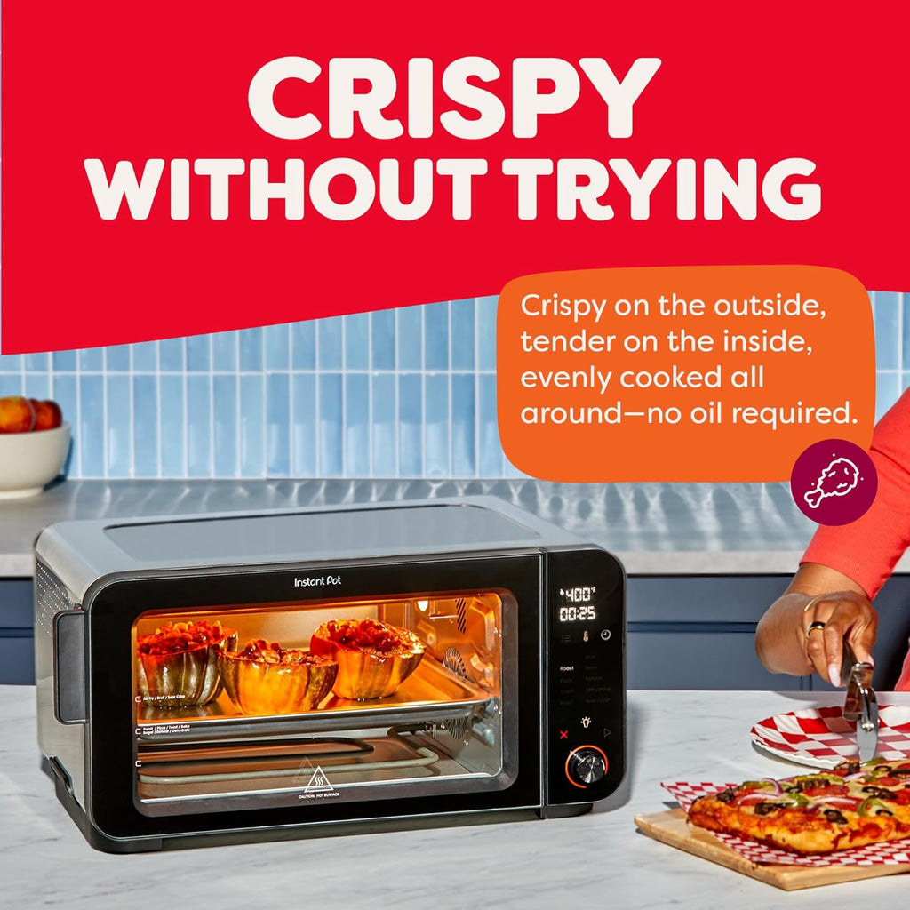 No Preheat Required* 6-Slice Air Fryer Toaster Oven with InstantHeat Technology, 10-in-1, Air Fry, Roast, Bake, Sear