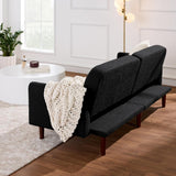 Best Choice Products 77" Mid Century Modern Boucle Loveseat Sofa, Couch, Convertible Sofa Sleeper Bed w/Real Wood