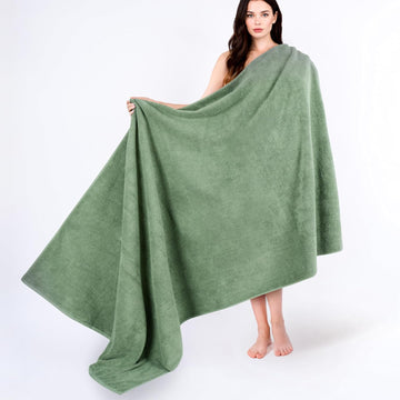100% Cotton Turkish Towel, Soft Absorbent Quick Dry, 40x80 Oversized Bath Sheet Towel, Sage Green