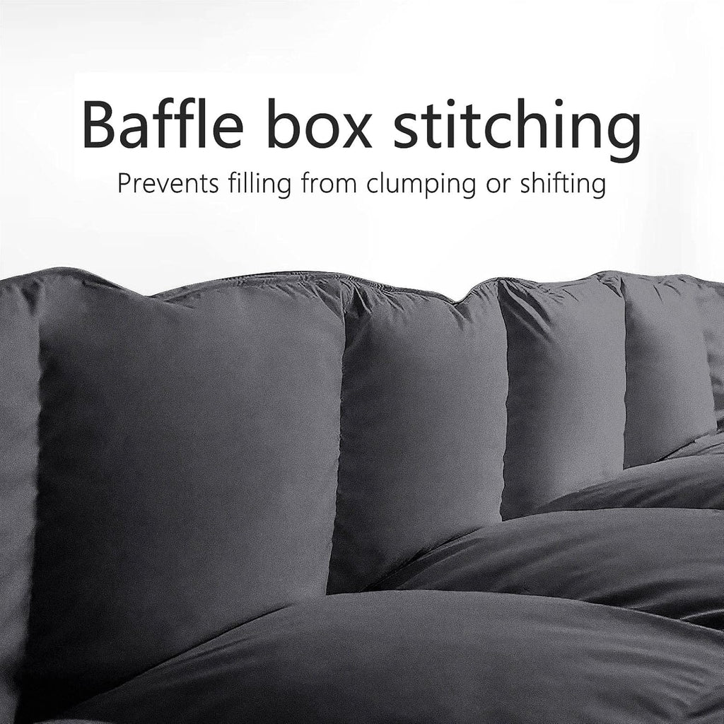 Full Comforter, All Season Down Alternative Gray Duvet Insert