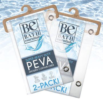 SO HOME Shower Curtain Liner - Heavy Duty 6 Guage PEVA - Built in 3 Weighted Magnets - 12 Aluminium Grommets (2