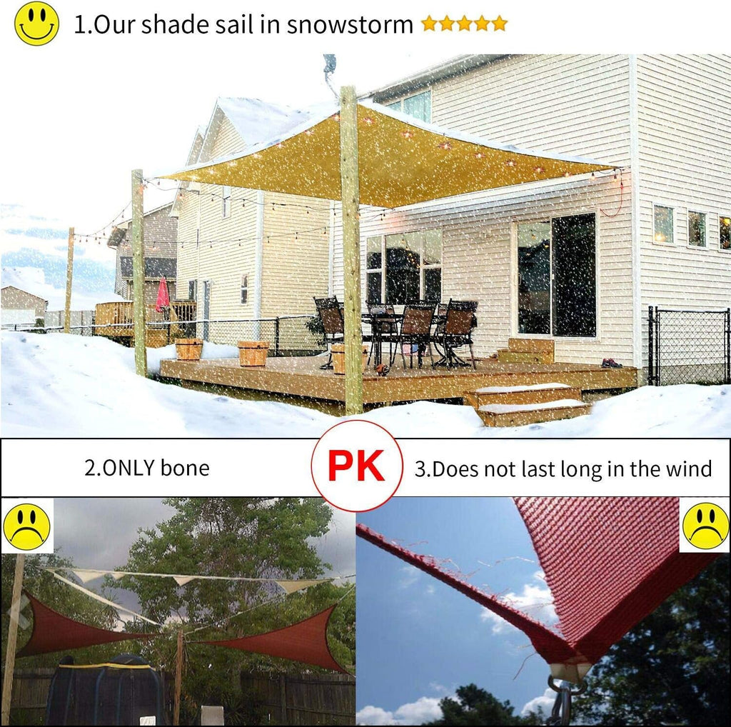 Sun Shade Sail Canopy 16' x 24',Rectangle Shade Cloth UV Block Sunshade Fabric - Outdoor Cover Awning Shelter for