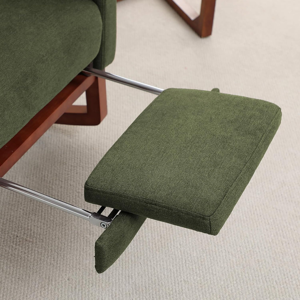 Rocking Chair Nursery, Nursery Rocking Chairs with Foot Rest, Comfy Glider Rocker Nursing Chair with Back Pillow for