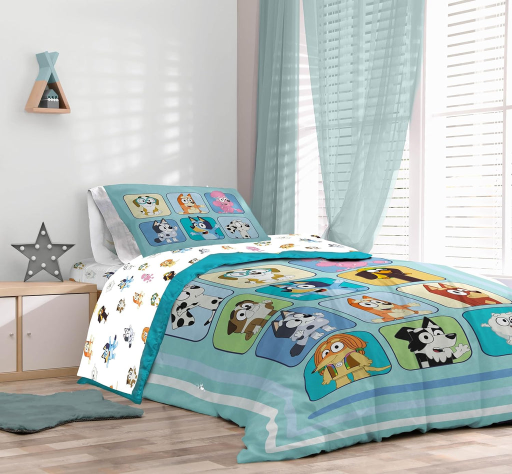 Friends Comforter Set - 7 Piece Kids Bedding Includes Comforter, Sheets & Pillow Cover - Super Soft