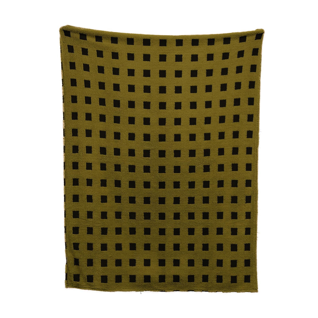 King Size Fuzzy Blanket320GSM - Olive Green Plaid Throw Blanket for Men, Christmas Throw Blanket for Couch for Bed