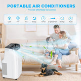12,000 BTU Portable Air Conditioner Cools Up to 500 Sq.Ft, 3-IN