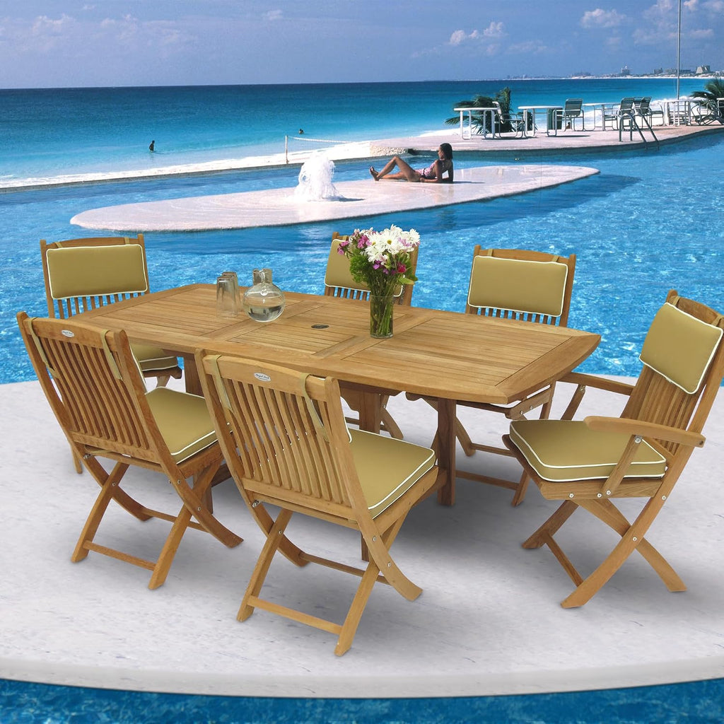 Rectangular Family Expansion Teak Table, 60/78-Inch