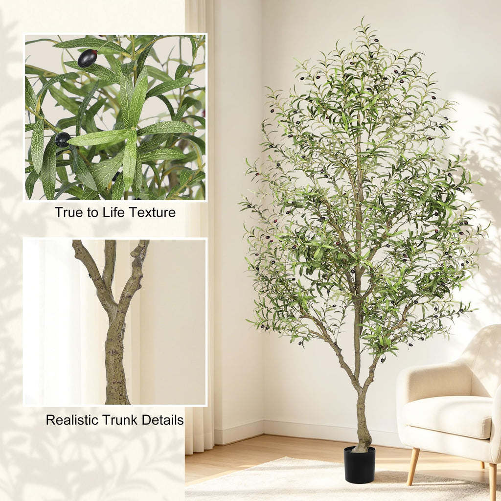 Faux Olive Tree 9ft - Artificial Olive Tree Indoor Decor