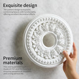 28 Inch Large Ceiling Medallion for Chandelier, French Victorian PU Ceiling Medallion Combination Decorative