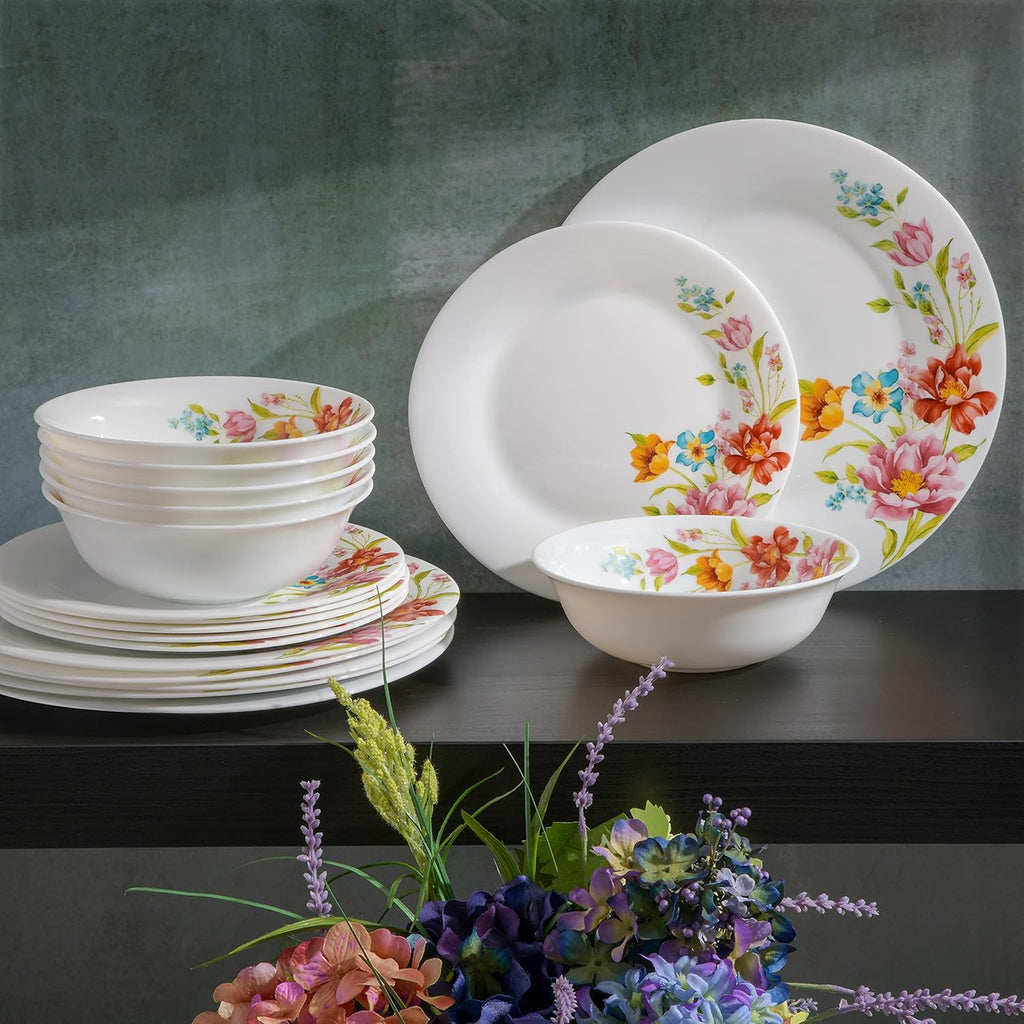Ultra Break and Chip Resistant 18-Piece Round Dinnerware Set, Service for 6