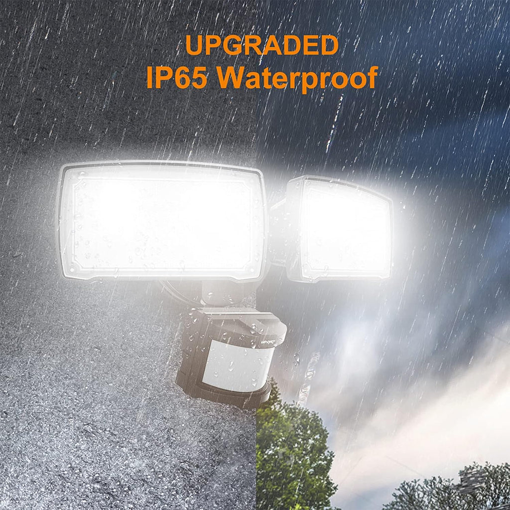Hardwired LED Security Lights Motion Sensor Outdoor, 30W 3200LM | 5500K Daylight, 72 FT Range & 180° Detection, Easy
