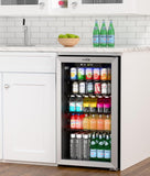 18 in. 3.2 Cu. Ft. Beverage Refrigerator Merchandiser with Stainless Steel Trim 