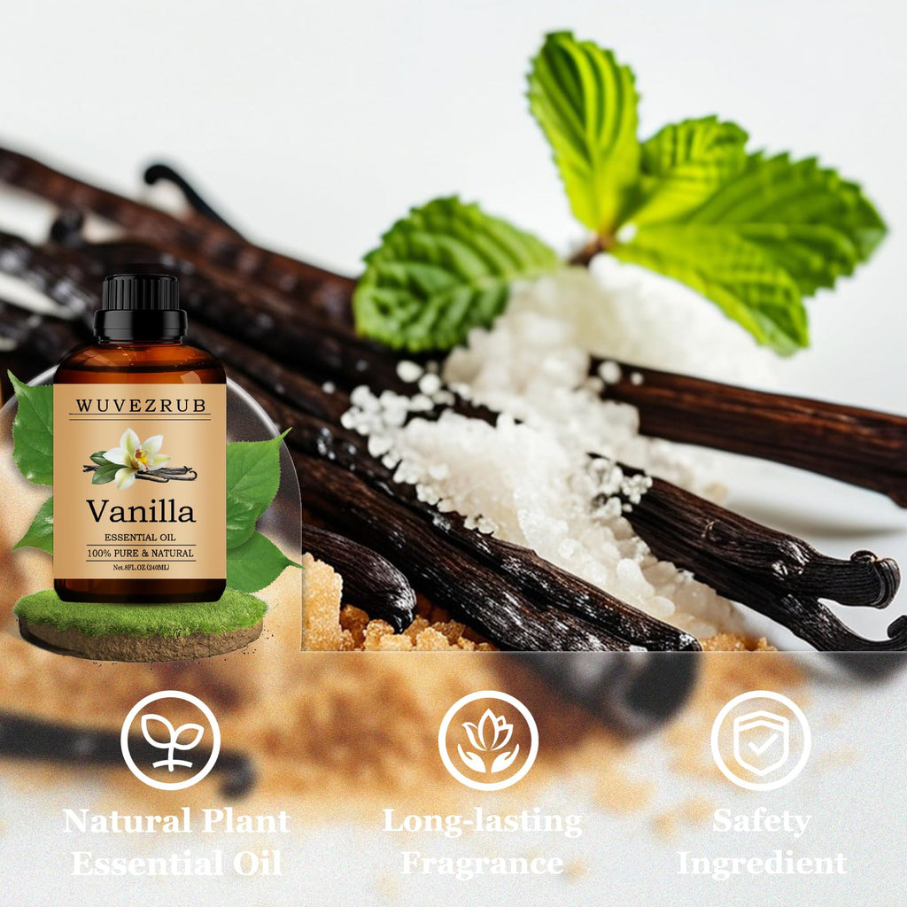 Vanilla Essential Oil 240ml for Diffuser, DIY & Home Spa