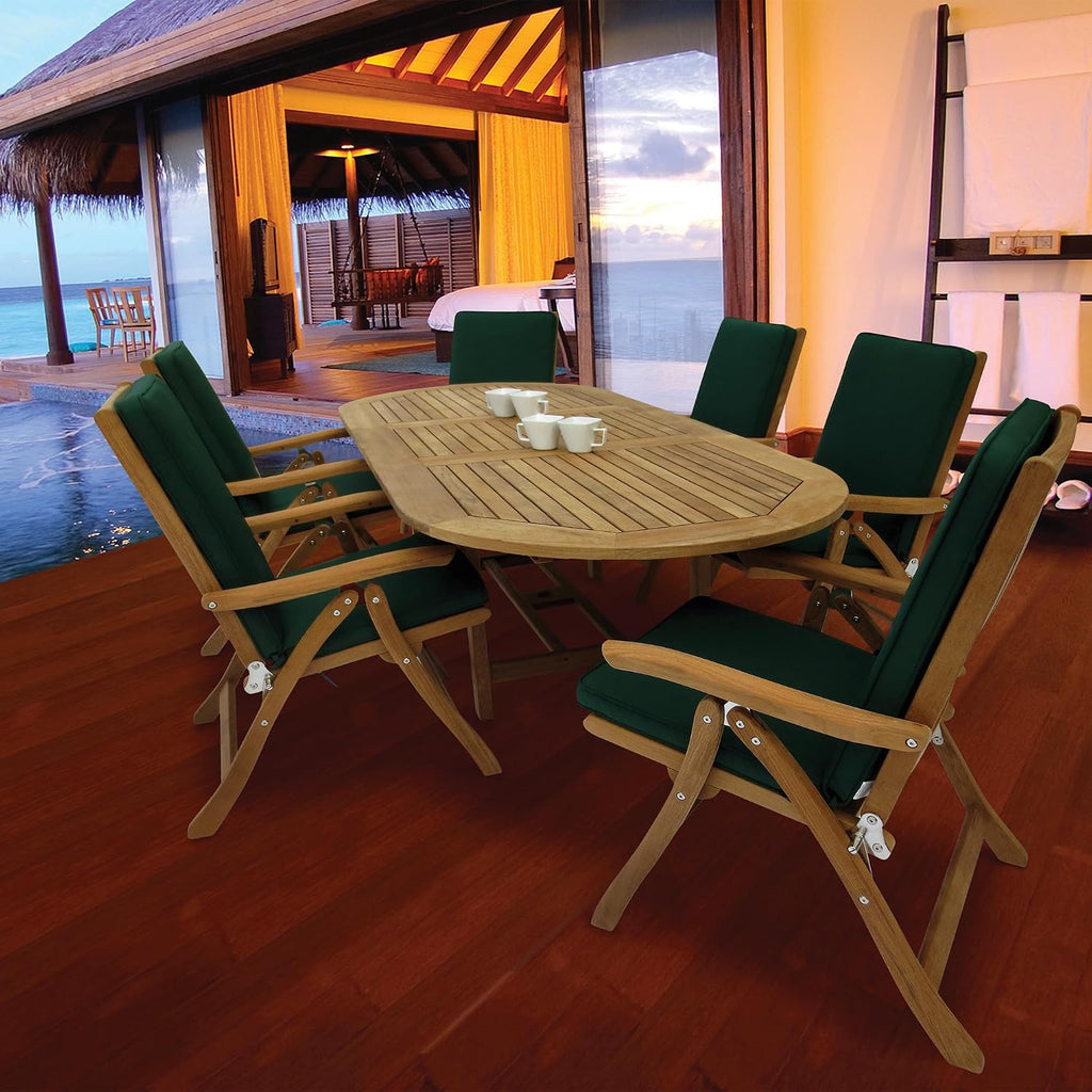 Oval Family Expansion Teak Table, 72/96-Inch