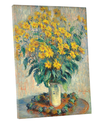 Jerusalem Artichoke Flowers, by Claude Monet - Oil painting Reproductions - Giclee Canvas Prints Wall Art Decor