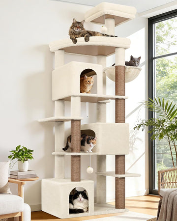 Large Cat Tree for Large Adult Cats, Tall Sturdy Cat Tower