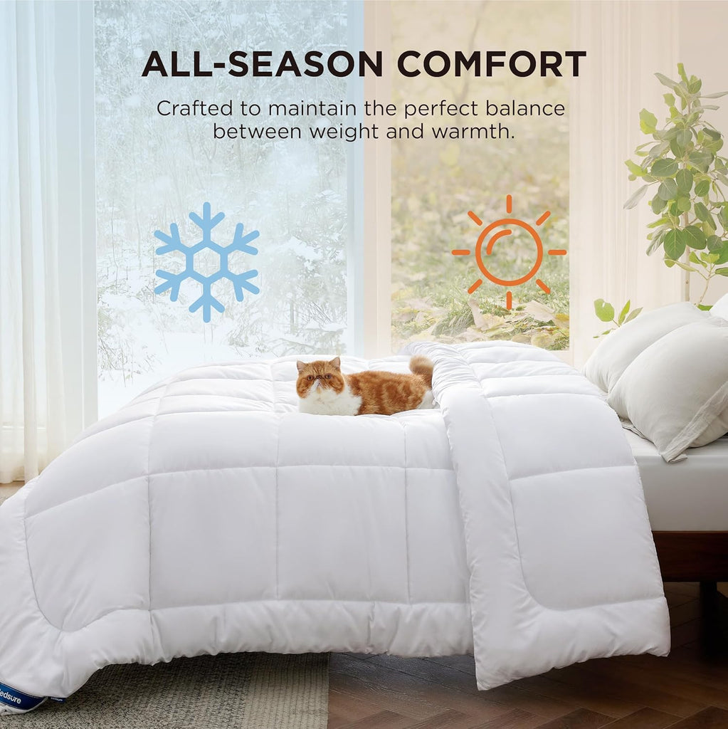 Comforter Duvet Insert - Quilted Comforters, All Season Duvet, GentleSoft Down Alternative Bedding Blanket