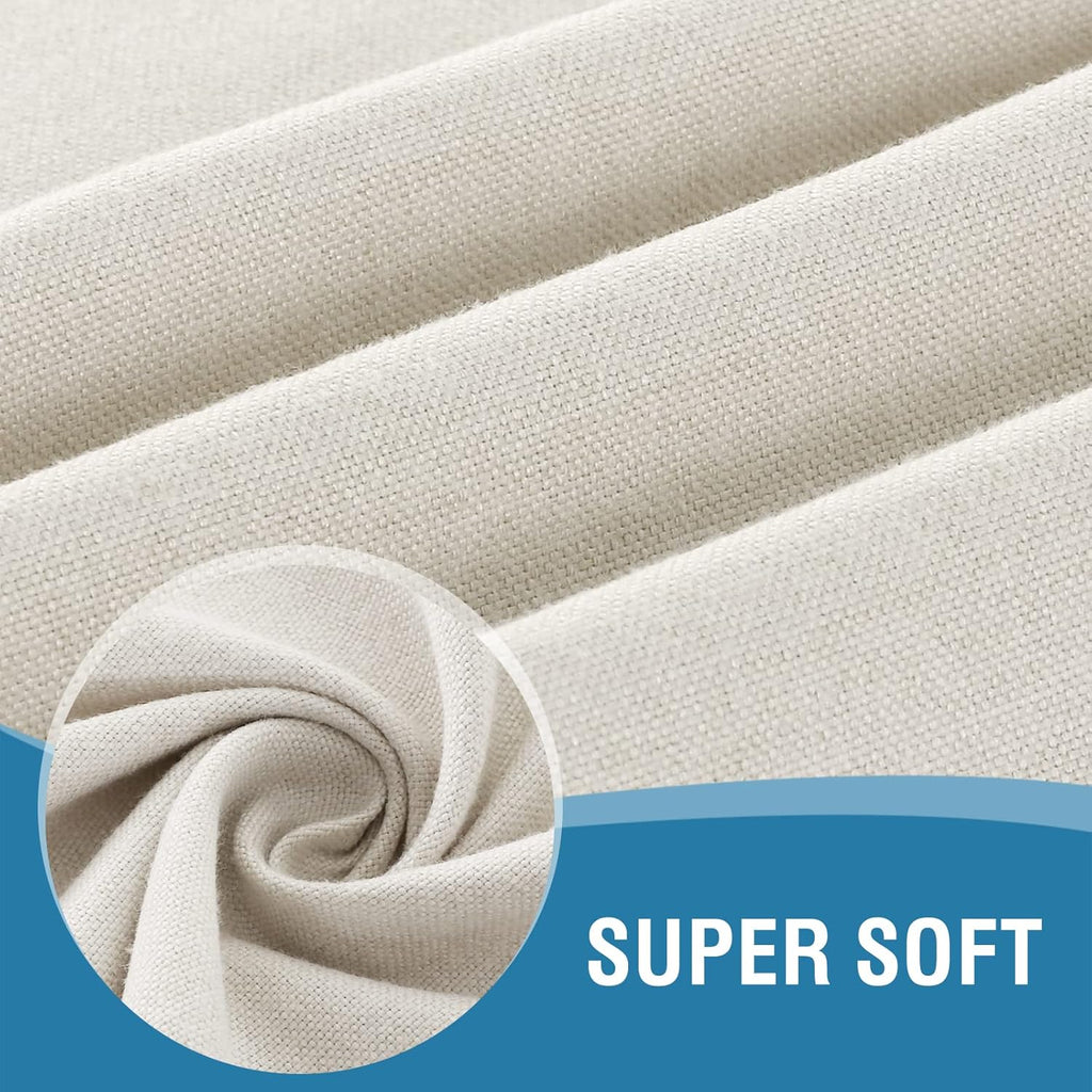 Linen Textured Tablecloth 60 x 102 Waterproof Decorative Table Cloth Spill-Proof Linen Look Cover Ta