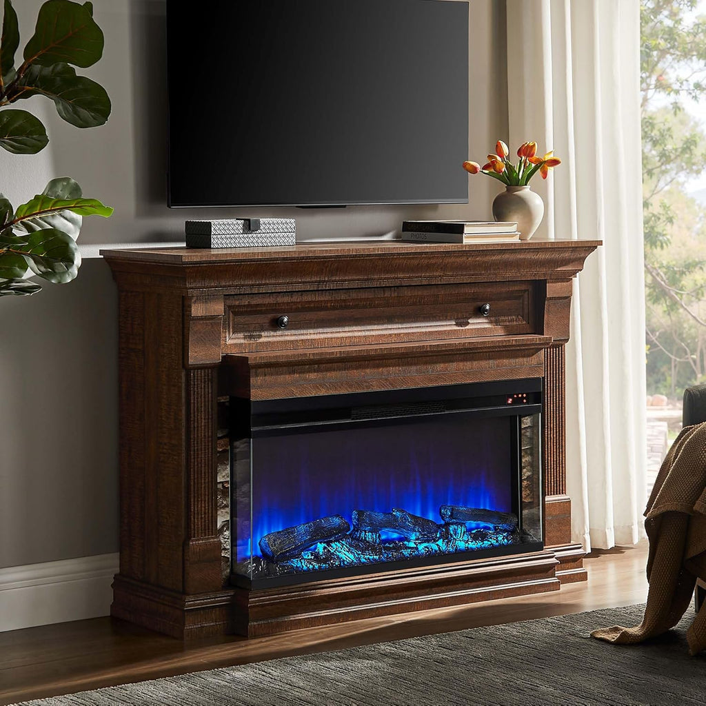 OKD 52 Inch Electric Fireplace with Mantel