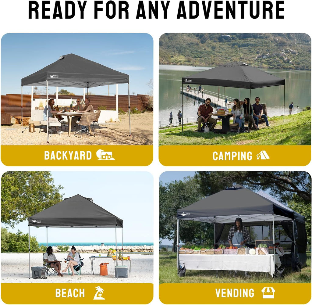 Pop Up Canopy, Patented Center Lock One Push Instant Popup Outdoor Canopy Tent, Newly Designed Storage Bag, 8 Stakes
