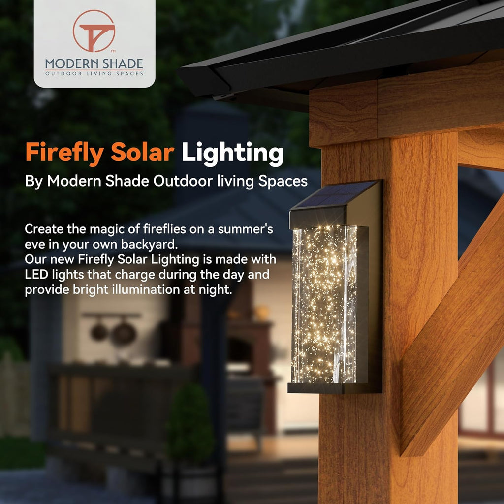 Modern Shade The Horizon Hard Top Gazebo 12' x 12' with 4 LED Lights