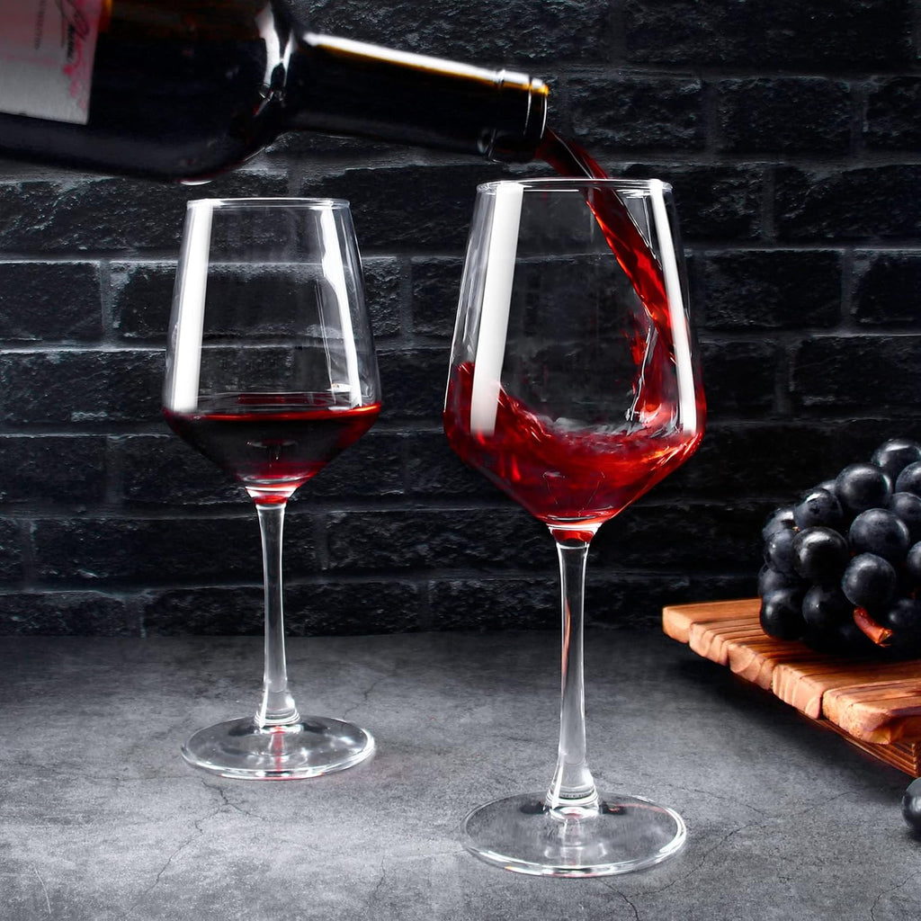 Wine Glasses Set of 12, 12oz Clear Red/White Wine Cup, Long Stem Wine Glasses and Home