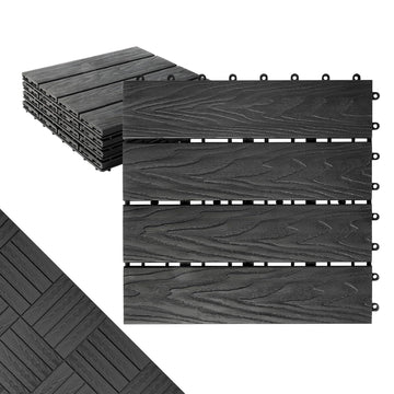 Polymer Composite Interlocking Deck Tiles Outdoor,12x12 Thick Composite Patio Floor Tiles Decking Boards for All