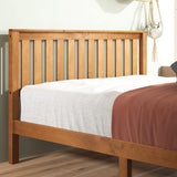 Alexia Wood Platform Bed Frame with headboard, Solid Wood Foundation with Wood Slat Support, No Box Spring Needed