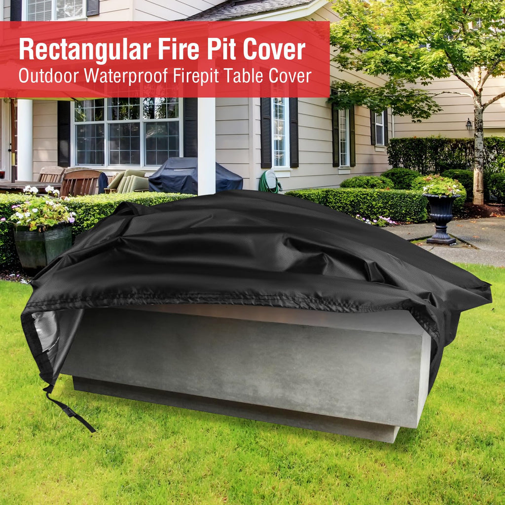 Rectangular Fire Pit Cover for Firepit Table, 48 x 15 x 15 Inch
