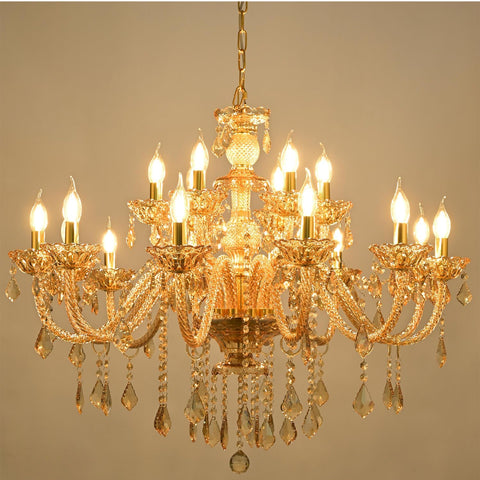 18-Light Crystal Chandeliers Luxurious K9 Crystal Candle Pendant Lamp Ceiling Lighting for Dining Living Room Bedroom Hallway Entry (18 Lights) A110-B0D1YD1M1Q