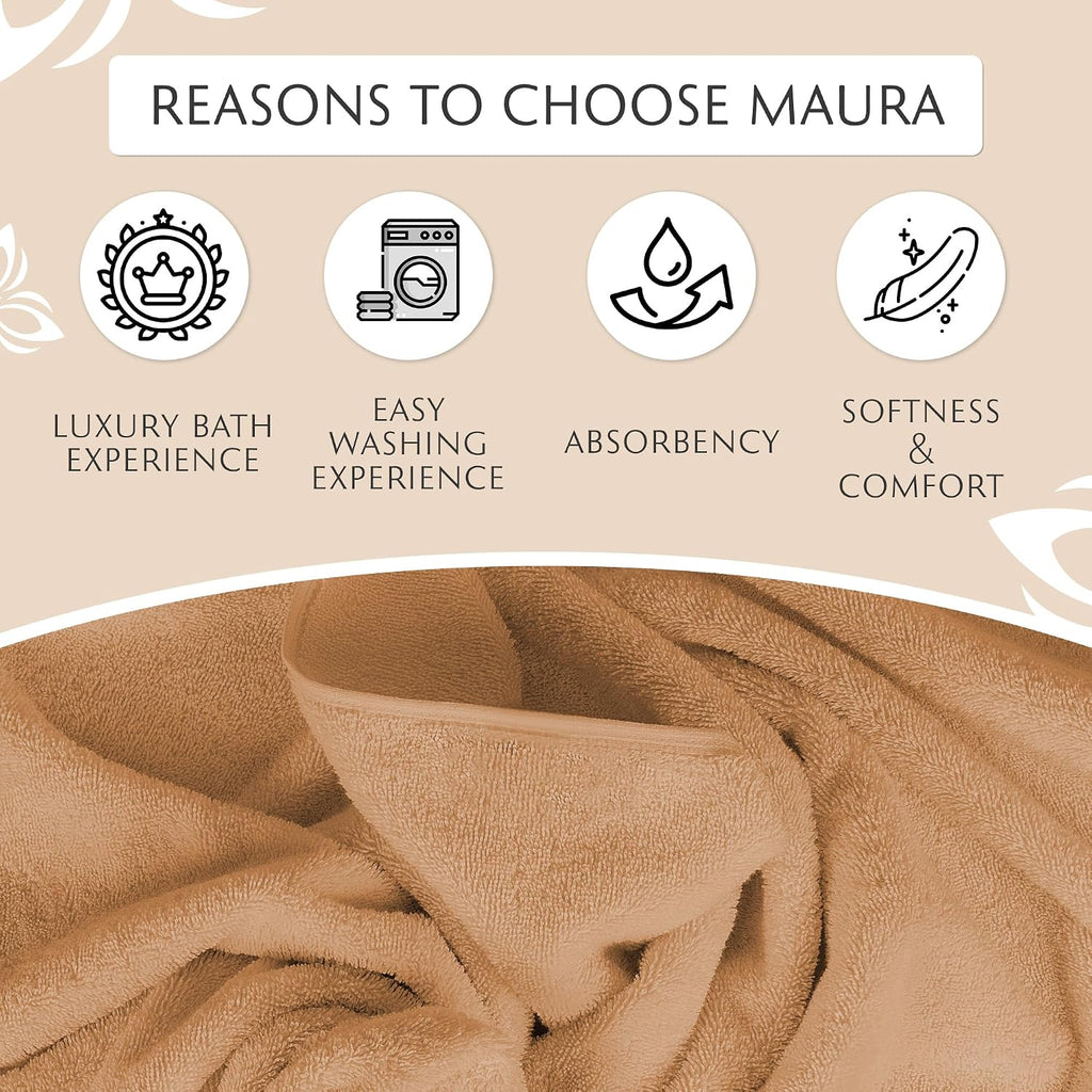 Exquisite 4-Piece Turkish Bath Towel Set: Ultra-Soft, Thick, and Plush Towels for a Premium Hotel Experience in