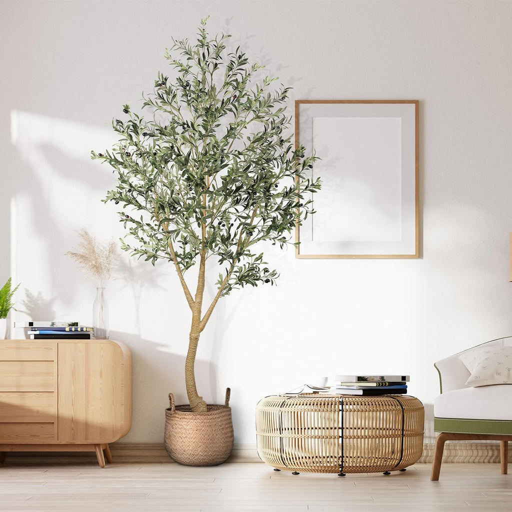 8ft Faux Olive Tree - Large Olive Trees Artificial Indoor