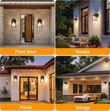 Outdoor Wall Sconce, Exterior Wall Lighting Fixtures with Clear Glass, Front Porch Lighting