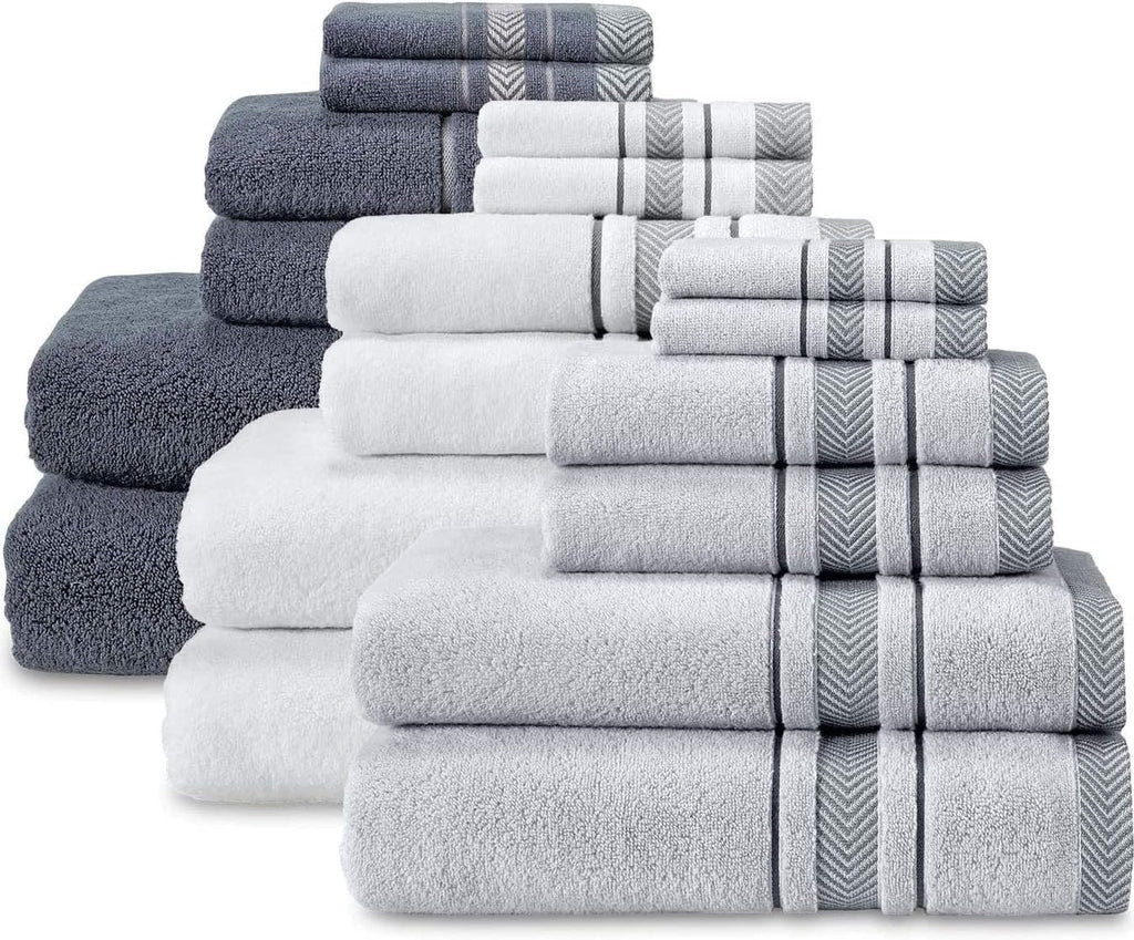 Bath Towels Set - Luxury 6-Piece Cotton Towels, Soft Absorbent & Quick Dry, 600 GSM Bath Towels Spa Quality