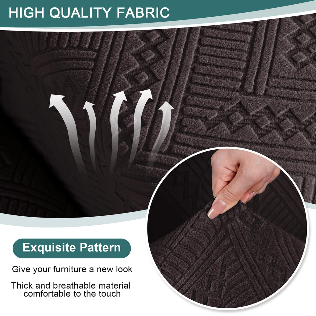Recliner Couch Covers, Soft Stretch Sofa Slipcover, Chocolate