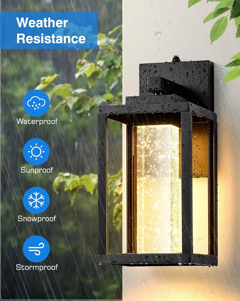 Black Exterior Lighting Fixtures Wall Mount for House