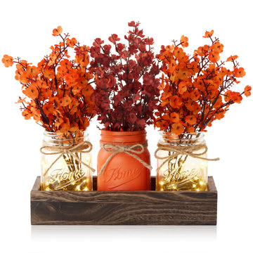 Fall Thanksgiving Table Centerpiece, Farmhouse Table Kitchen Decor