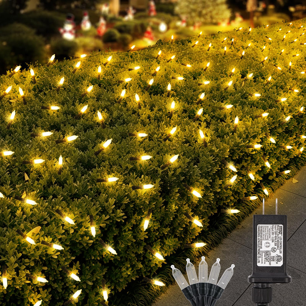 Christmas Net Lights Outdoor, Mesh Lights 120 LED, Outdoor Decor