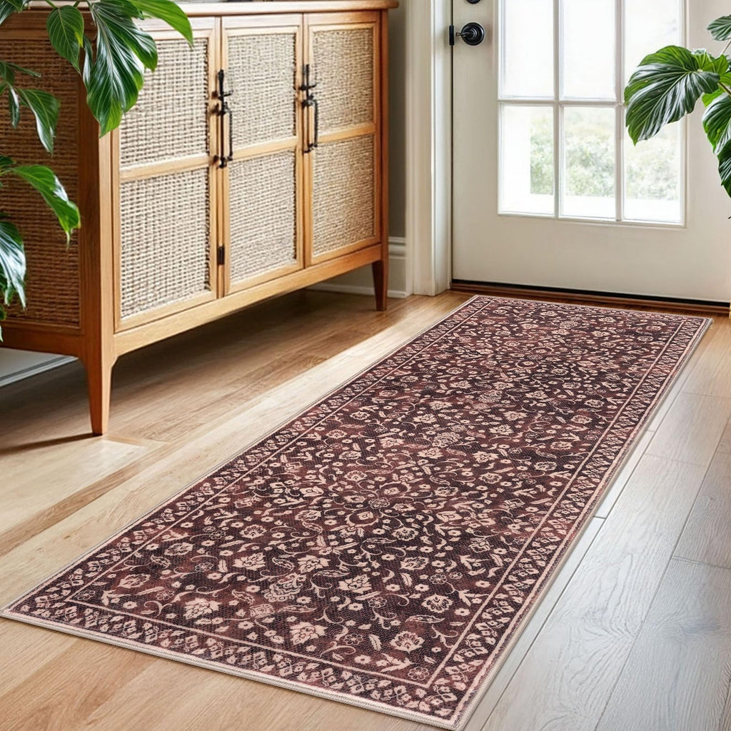 Vintage 2x5 Rug Washable Hallway Runner Non Slip Kitchen Runner
