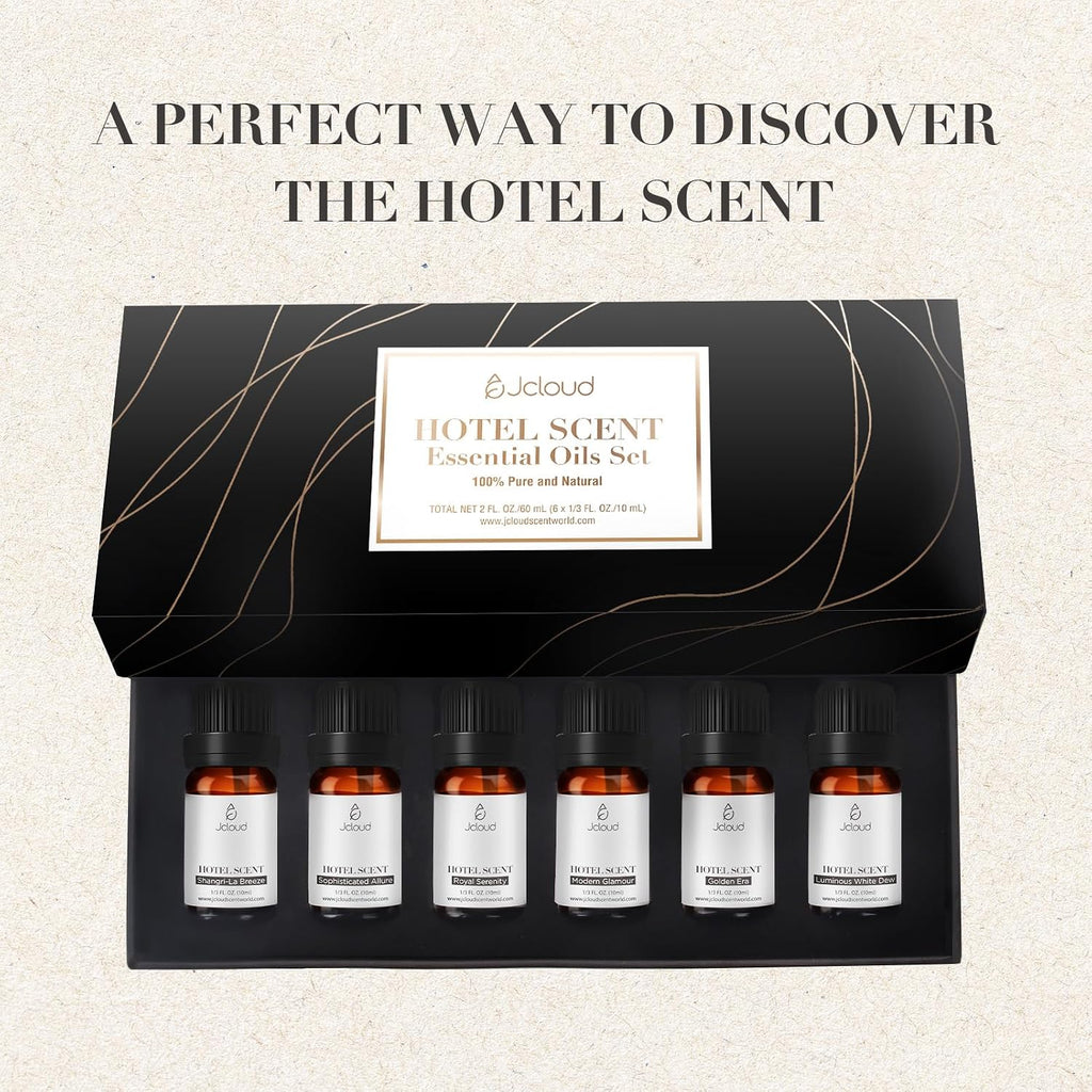Hotel Diffuser Oils Set, Top 6 Luxury Hotel Inspired, 6x10mL | Essential Oils for Diffuser , Pure Aromatherapy