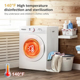 1.8 Cu.Ft Portable Clothes Dryer, Front Load Dryer Machine, Compact Laundry Dryer with Stainless Steel Tub for