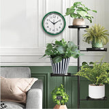 Lily's Home Retro Wall Clock, 9.5 Inch Vintage Design, Silent Non-Ticking Quartz Movement, Battery Operated