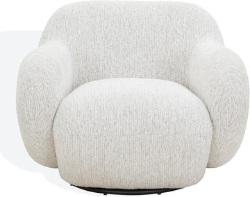Couture Collection - Kaylana Light Grey Chenille Accent Chair, Curved Silhouette, Plush Modern Design, Fully